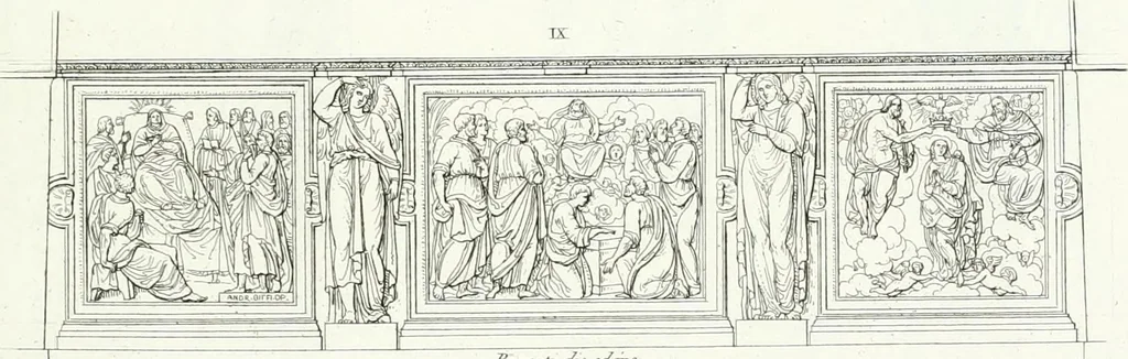 An illustration from Description de la cathédrale de Milan : accompagnée d'observations historiques et critiques sur sa construction et sur les monumens d'art dont elle est enrichie, 1823, leaf 325