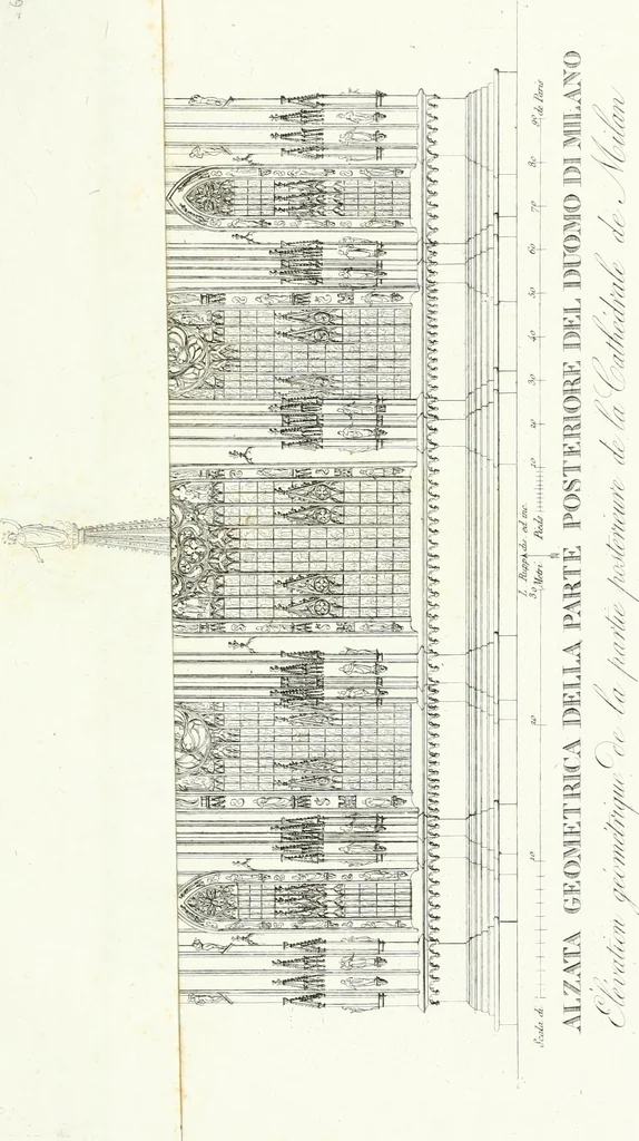 An illustration from Description de la cathédrale de Milan : accompagnée d'observations historiques et critiques sur sa construction et sur les monumens d'art dont elle est enrichie, 1823, leaf 331