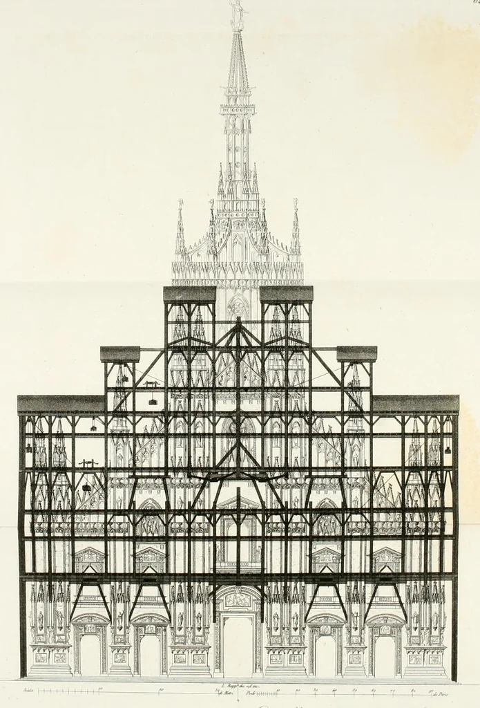An illustration from Description de la cathédrale de Milan : accompagnée d'observations historiques et critiques sur sa construction et sur les monumens d'art dont elle est enrichie, 1823, leaf 336