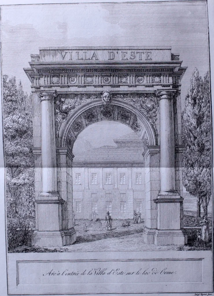 An illustration from Description de la Villa d'Este sur le lac de Côme. Ornée de gravures, 1825, leaf 41