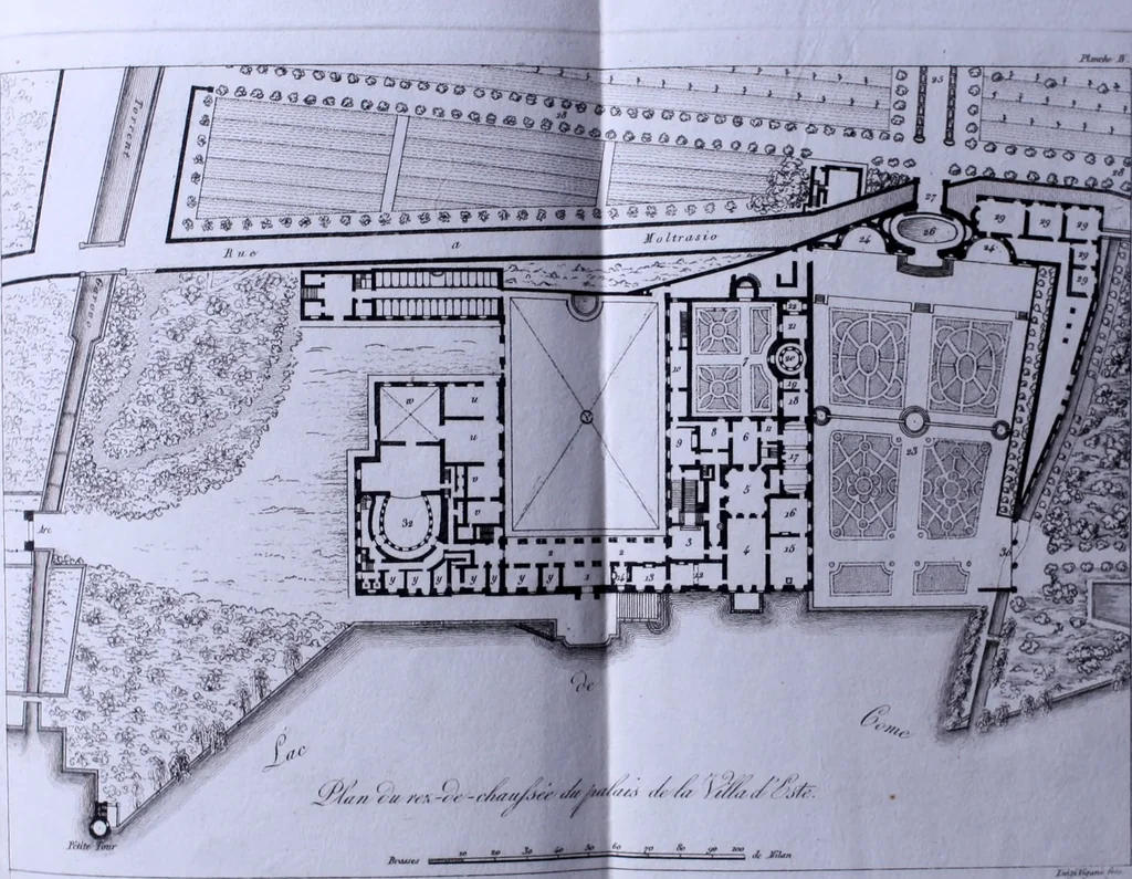 An illustration from Description de la Villa d'Este sur le lac de Côme. Ornée de gravures, 1825, leaf 47