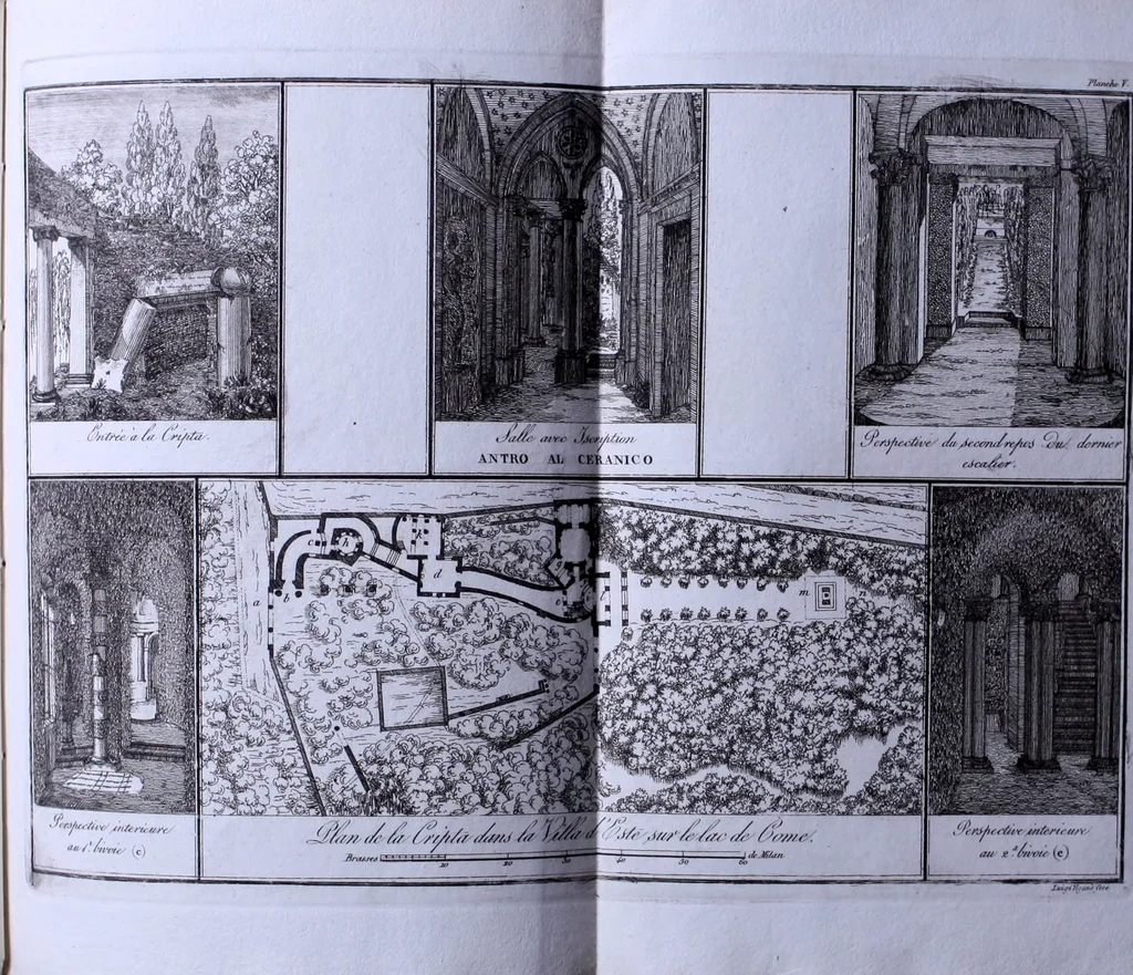 An illustration from Description de la Villa d'Este sur le lac de Côme. Ornée de gravures, 1825, leaf 49