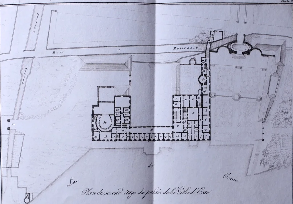 An illustration from Description de la Villa d'Este sur le lac de Côme. Ornée de gravures, 1825, leaf 51