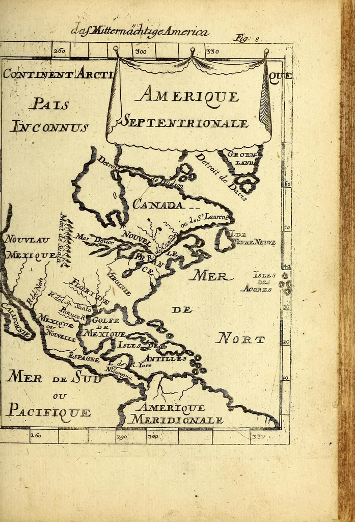 An illustration from Description de l'univers, : contenant les differents systemes du monde, les cartes generales & particulieres de la geographie ancienne & moderne : les plans & les profils des principales villes & des autres lieux plus considerables de la terre; avec les portraits des souverains qui y commandent, leurs blasons, titres & livrées : et les mœurs, religions, gouvernemens & divers habillemens de chaque nation. Dediée au roy., 1685, leaf 369
