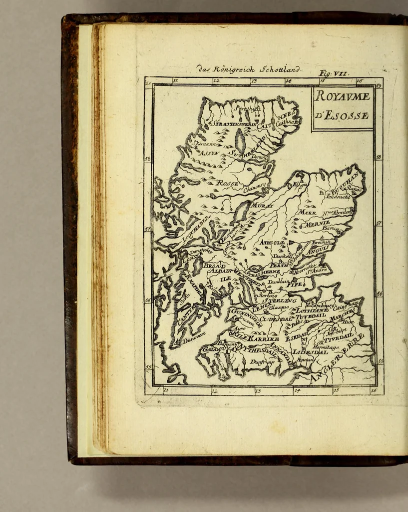 An illustration from Description de l'univers, : contenant les differents systemes du monde, les cartes generales & particulieres de la geographie ancienne & moderne : les plans & les profils des principales villes & des autres lieux plus considerables de la terre; avec les portraits des souverains qui y commandent, leurs blasons, titres & livrées : et les mœurs, religions, gouvernemens & divers habillemens de chaque nation. Dediée au roy., 1685, leaf 38