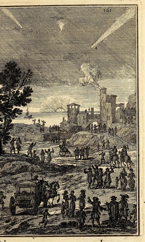 An illustration from Description de l'univers, : contenant les differents systêmes du monde, les cartes generales & particulieres de la geographie ancienne & moderne : les plans & les profils des principales villes & des autres lieux plus considerables de la terre ; avec les portraits des souverains qui y commandent, leurs blasons, titres & livrées : et les mœurs, religions, gouvernemens & divers habillemens de chaque nation. Dediee au roy., 1683, leaf 191