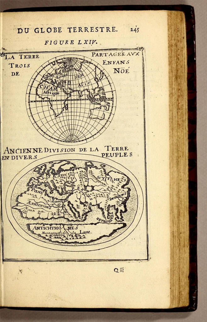 An illustration from Description de l'univers, : contenant les differents systêmes du monde, les cartes generales & particulieres de la geographie ancienne & moderne : les plans & les profils des principales villes & des autres lieux plus considerables de la terre ; avec les portraits des souverains qui y commandent, leurs blasons, titres & livrées : et les mœurs, religions, gouvernemens & divers habillemens de chaque nation. Dediee au roy., 1683, leaf 219