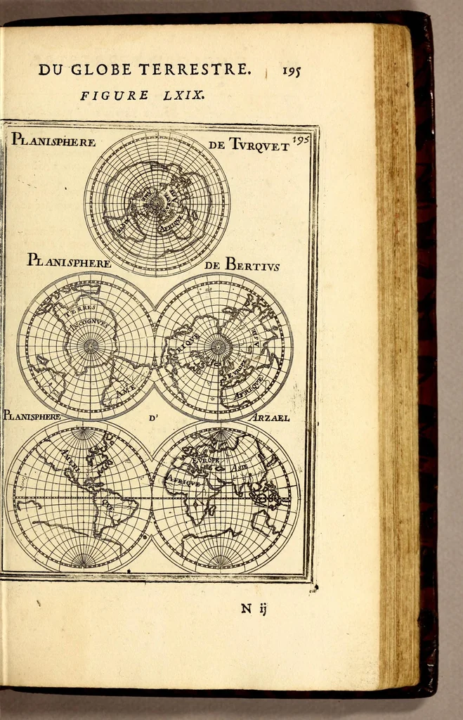 An illustration from Description de l'univers, : contenant les differents systêmes du monde, les cartes generales & particulieres de la geographie ancienne & moderne : les plans & les profils des principales villes & des autres lieux plus considerables de la terre ; avec les portraits des souverains qui y commandent, leurs blasons, titres & livrées : et les mœurs, religions, gouvernemens & divers habillemens de chaque nation. Dediee au roy., 1683, leaf 225