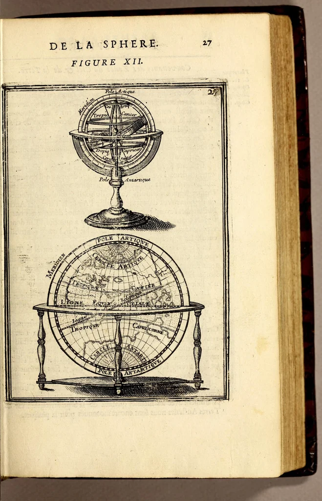 An illustration from Description de l'univers, : contenant les differents systêmes du monde, les cartes generales & particulieres de la geographie ancienne & moderne : les plans & les profils des principales villes & des autres lieux plus considerables de la terre ; avec les portraits des souverains qui y commandent, leurs blasons, titres & livrées : et les mœurs, religions, gouvernemens & divers habillemens de chaque nation. Dediee au roy., 1683, leaf 57