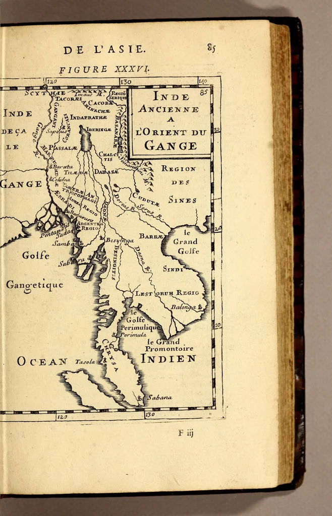 An illustration from Description de l'univers, : contenant les differents systêmes du monde, les cartes generales & particulieres de la geographie ancienne & moderne : les plans & les profils des principales villes & des autres lieux plus considerables de la terre ; avec les portraits des souverains qui y commandent, leurs blasons, titres & livrées : et les mœurs, religions, gouvernemens & divers habillemens de chaque nation. Dediee au roy., 1683, leaf 101