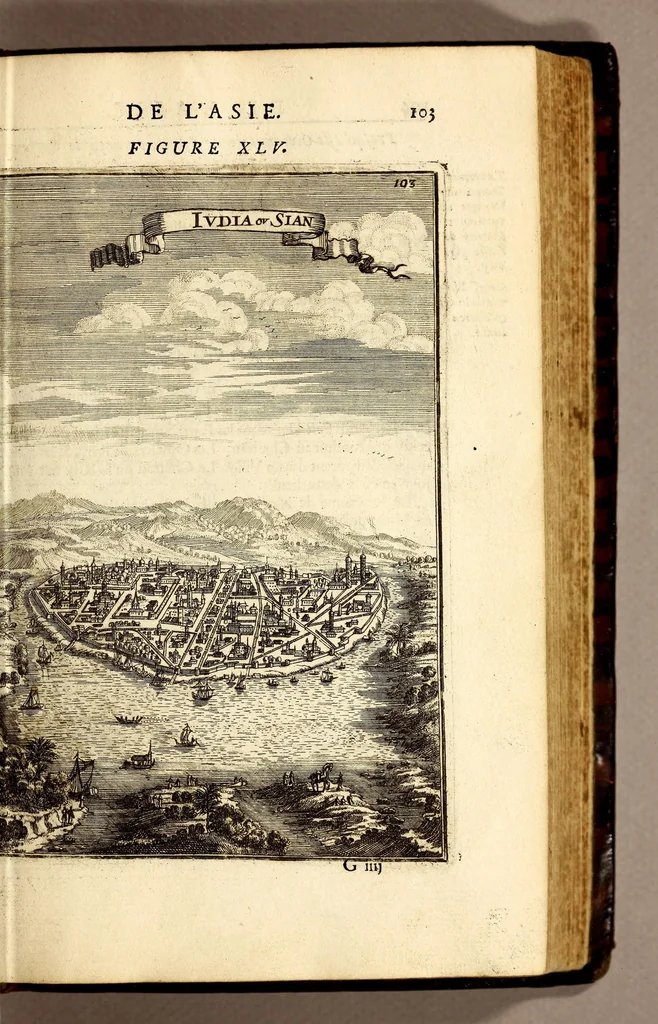 An illustration from Description de l'univers, : contenant les differents systêmes du monde, les cartes generales & particulieres de la geographie ancienne & moderne : les plans & les profils des principales villes & des autres lieux plus considerables de la terre ; avec les portraits des souverains qui y commandent, leurs blasons, titres & livrées : et les mœurs, religions, gouvernemens & divers habillemens de chaque nation. Dediee au roy., 1683, leaf 119