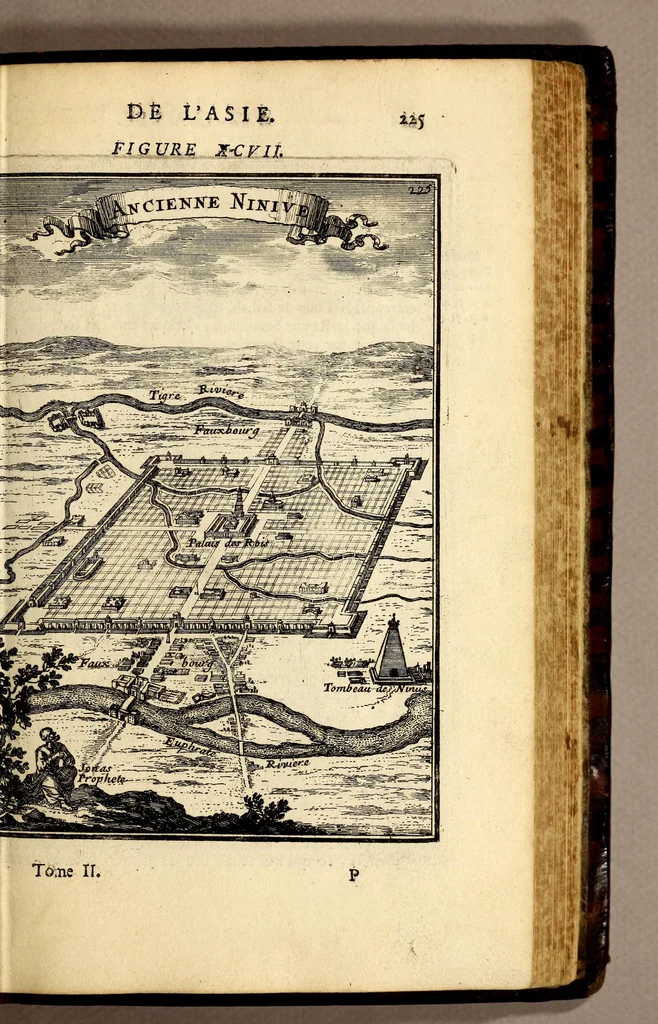 An illustration from Description de l'univers, : contenant les differents systêmes du monde, les cartes generales & particulieres de la geographie ancienne & moderne : les plans & les profils des principales villes & des autres lieux plus considerables de la terre ; avec les portraits des souverains qui y commandent, leurs blasons, titres & livrées : et les mœurs, religions, gouvernemens & divers habillemens de chaque nation. Dediee au roy., 1683, leaf 241