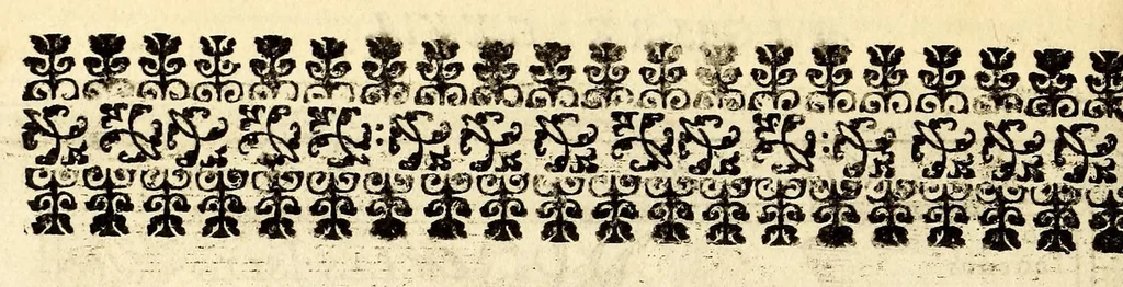 An illustration from Description de l'univers, : contenant les differents systêmes du monde, les cartes generales & particulieres de la geographie ancienne & moderne : les plans & les profils des principales villes & des autres lieux plus considerables de la terre ; avec les portraits des souverains qui y commandent, leurs blasons, titres & livrées : et les mœurs, religions, gouvernemens & divers habillemens de chaque nation. Dediee au roy., 1683, leaf 282