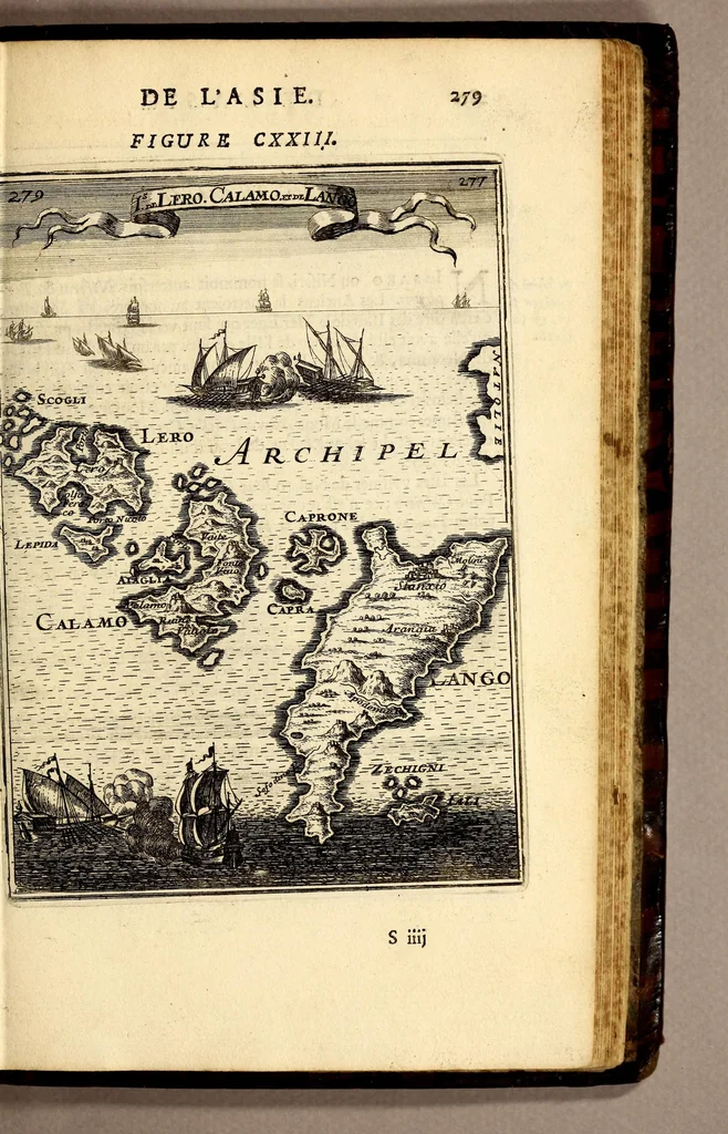 An illustration from Description de l'univers, : contenant les differents systêmes du monde, les cartes generales & particulieres de la geographie ancienne & moderne : les plans & les profils des principales villes & des autres lieux plus considerables de la terre ; avec les portraits des souverains qui y commandent, leurs blasons, titres & livrées : et les mœurs, religions, gouvernemens & divers habillemens de chaque nation. Dediee au roy., 1683, leaf 295