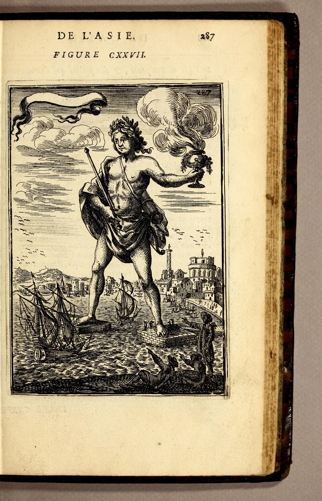 An illustration from Description de l'univers, : contenant les differents systêmes du monde, les cartes generales & particulieres de la geographie ancienne & moderne : les plans & les profils des principales villes & des autres lieux plus considerables de la terre ; avec les portraits des souverains qui y commandent, leurs blasons, titres & livrées : et les mœurs, religions, gouvernemens & divers habillemens de chaque nation. Dediee au roy., 1683, leaf 303