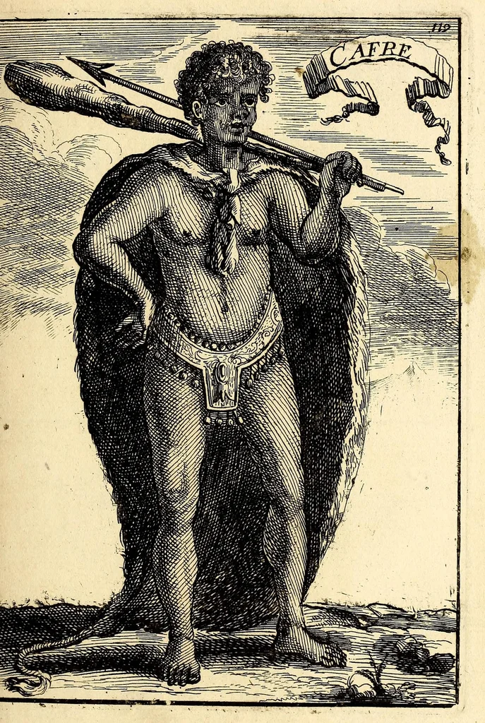 An illustration from Description de l'univers, : contenant les differents systêmes du monde, les cartes generales & particulieres de la geographie ancienne & moderne : les plans & les profils des principales villes & des autres lieux plus considerables de la terre ; avec les portraits des souverains qui y commandent, leurs blasons, titres & livrées : et les mœurs, religions, gouvernemens & divers habillemens de chaque nation. Dediee au roy., 1683, leaf 135
