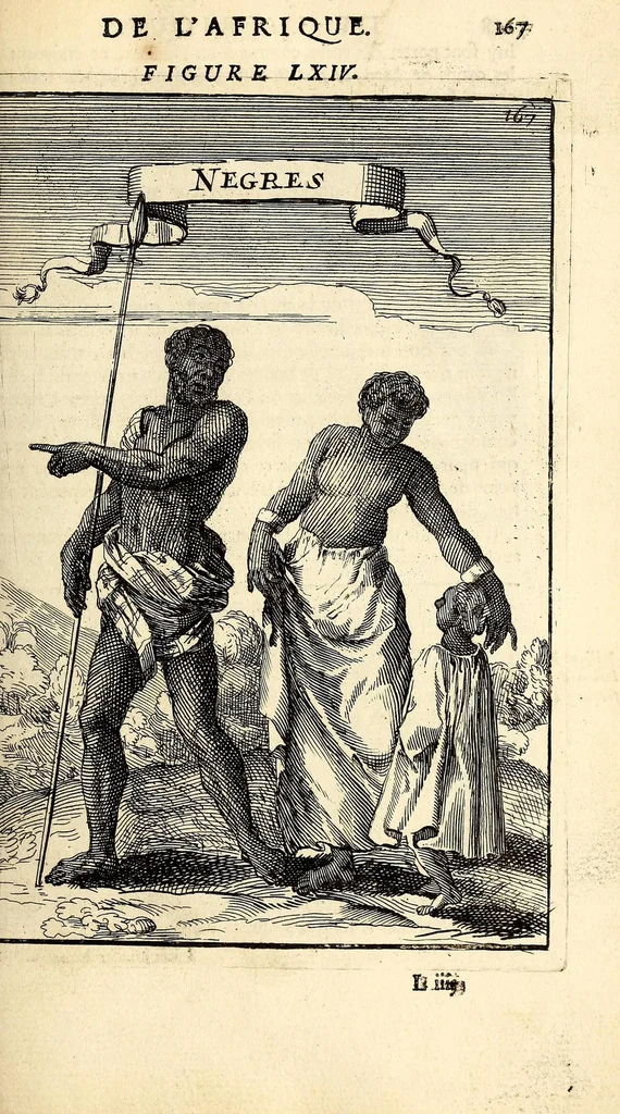 An illustration from Description de l'univers, : contenant les differents systêmes du monde, les cartes generales & particulieres de la geographie ancienne & moderne : les plans & les profils des principales villes & des autres lieux plus considerables de la terre ; avec les portraits des souverains qui y commandent, leurs blasons, titres & livrées : et les mœurs, religions, gouvernemens & divers habillemens de chaque nation. Dediee au roy., 1683, leaf 183