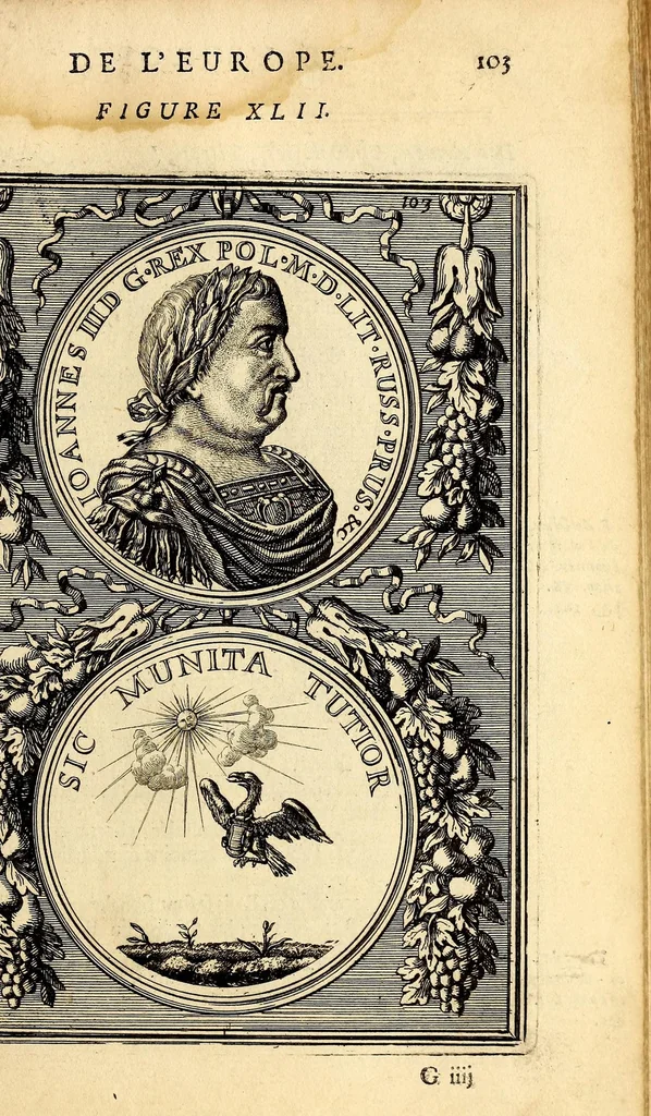 An illustration from Description de l'univers, : contenant les differents systêmes du monde, les cartes generales & particulieres de la geographie ancienne & moderne : les plans & les profils des principales villes & des autres lieux plus considerables de la terre ; avec les portraits des souverains qui y commandent, leurs blasons, titres & livrées : et les mœurs, religions, gouvernemens & divers habillemens de chaque nation. Dediee au roy., 1683, leaf 121