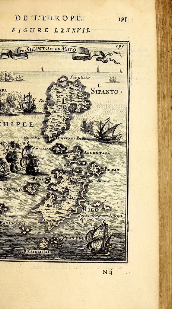 An illustration from Description de l'univers, : contenant les differents systêmes du monde, les cartes generales & particulieres de la geographie ancienne & moderne : les plans & les profils des principales villes & des autres lieux plus considerables de la terre ; avec les portraits des souverains qui y commandent, leurs blasons, titres & livrées : et les mœurs, religions, gouvernemens & divers habillemens de chaque nation. Dediee au roy., 1683, leaf 213