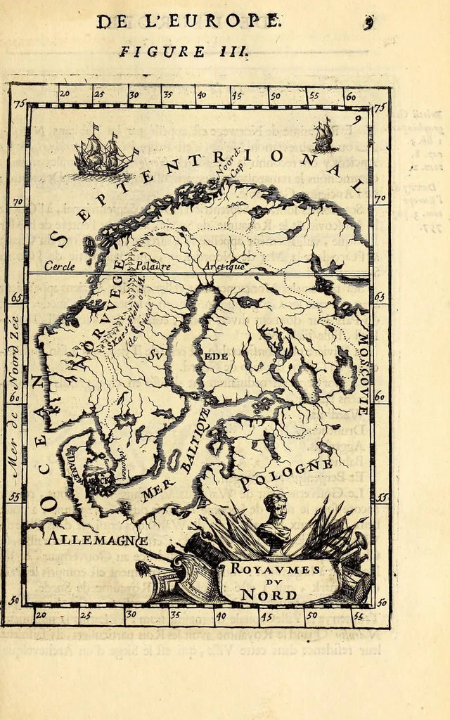 An illustration from Description de l'univers, : contenant les differents systêmes du monde, les cartes generales & particulieres de la geographie ancienne & moderne : les plans & les profils des principales villes & des autres lieux plus considerables de la terre ; avec les portraits des souverains qui y commandent, leurs blasons, titres & livrées : et les mœurs, religions, gouvernemens & divers habillemens de chaque nation. Dediee au roy., 1683, leaf 27