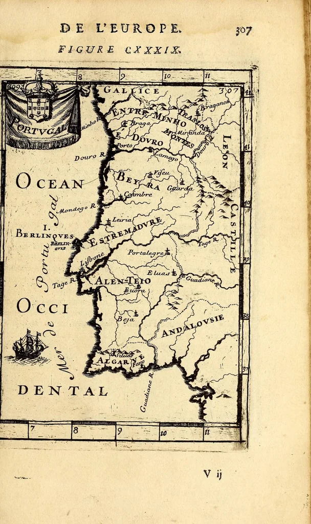 An illustration from Description de l'univers, : contenant les differents systêmes du monde, les cartes generales & particulieres de la geographie ancienne & moderne : les plans & les profils des principales villes & des autres lieux plus considerables de la terre ; avec les portraits des souverains qui y commandent, leurs blasons, titres & livrées : et les mœurs, religions, gouvernemens & divers habillemens de chaque nation. Dediee au roy., 1683, leaf 325