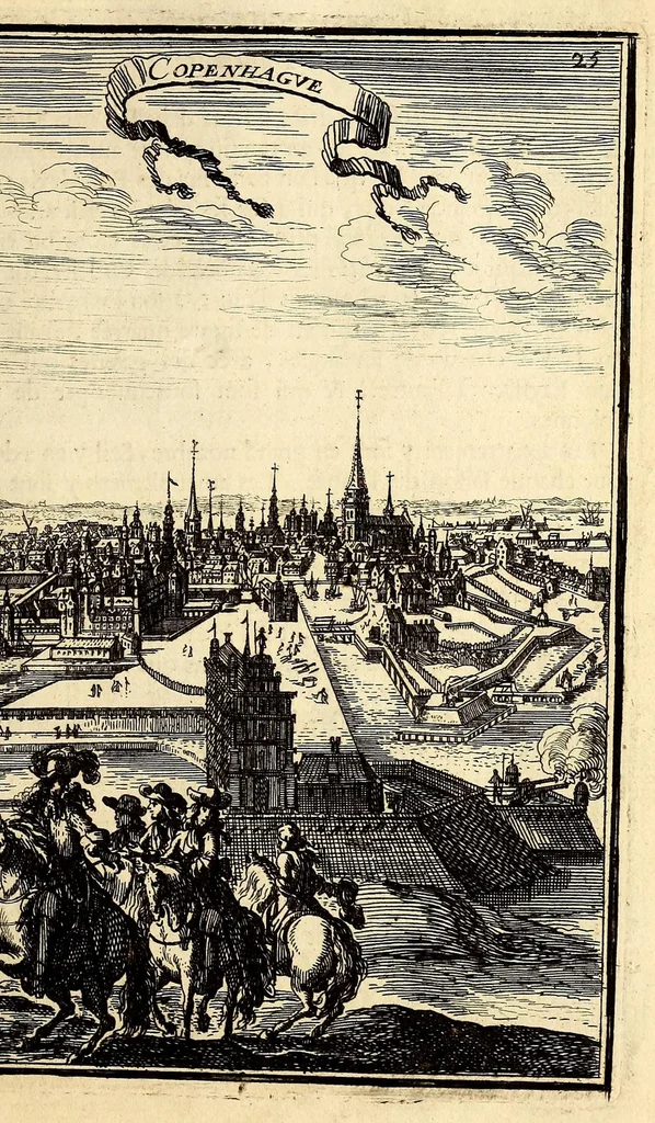 An illustration from Description de l'univers, : contenant les differents systêmes du monde, les cartes generales & particulieres de la geographie ancienne & moderne : les plans & les profils des principales villes & des autres lieux plus considerables de la terre ; avec les portraits des souverains qui y commandent, leurs blasons, titres & livrées : et les mœurs, religions, gouvernemens & divers habillemens de chaque nation. Dediee au roy., 1683, leaf 43