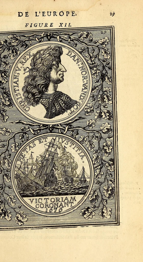 An illustration from Description de l'univers, : contenant les differents systêmes du monde, les cartes generales & particulieres de la geographie ancienne & moderne : les plans & les profils des principales villes & des autres lieux plus considerables de la terre ; avec les portraits des souverains qui y commandent, leurs blasons, titres & livrées : et les mœurs, religions, gouvernemens & divers habillemens de chaque nation. Dediee au roy., 1683, leaf 47