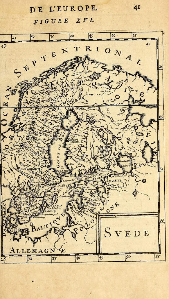 An illustration from Description de l'univers, : contenant les differents systêmes du monde, les cartes generales & particulieres de la geographie ancienne & moderne : les plans & les profils des principales villes & des autres lieux plus considerables de la terre ; avec les portraits des souverains qui y commandent, leurs blasons, titres & livrées : et les mœurs, religions, gouvernemens & divers habillemens de chaque nation. Dediee au roy., 1683, leaf 59