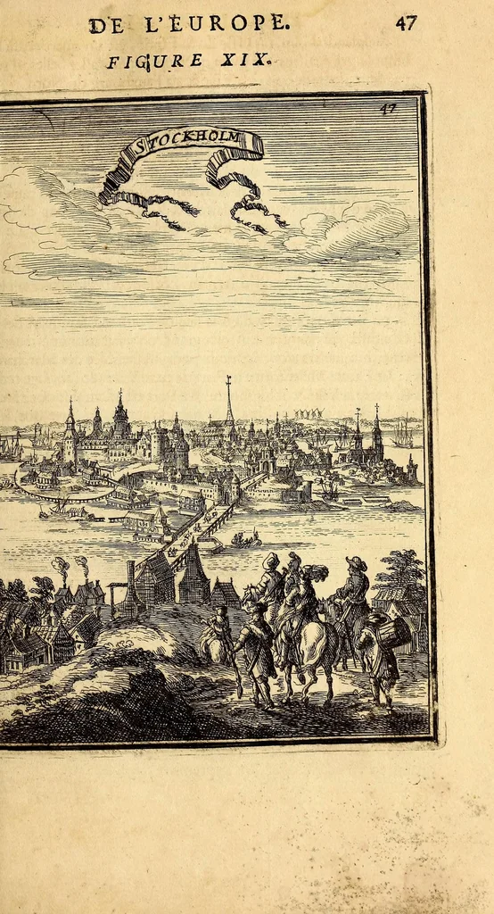 An illustration from Description de l'univers, : contenant les differents systêmes du monde, les cartes generales & particulieres de la geographie ancienne & moderne : les plans & les profils des principales villes & des autres lieux plus considerables de la terre ; avec les portraits des souverains qui y commandent, leurs blasons, titres & livrées : et les mœurs, religions, gouvernemens & divers habillemens de chaque nation. Dediee au roy., 1683, leaf 65