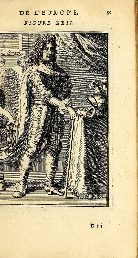 An illustration from Description de l'univers, : contenant les differents systêmes du monde, les cartes generales & particulieres de la geographie ancienne & moderne : les plans & les profils des principales villes & des autres lieux plus considerables de la terre ; avec les portraits des souverains qui y commandent, leurs blasons, titres & livrées : et les mœurs, religions, gouvernemens & divers habillemens de chaque nation. Dediee au roy., 1683, leaf 73