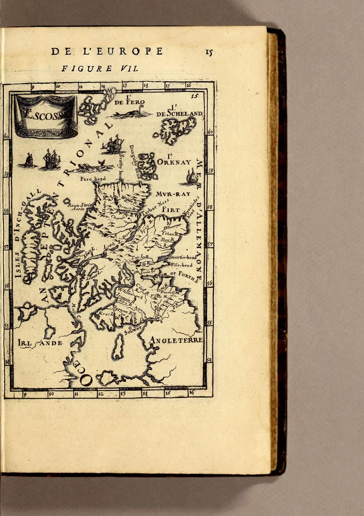 An illustration from Description de l'univers, : contenant les differents systêmes du monde, les cartes generales & particulieres de la geographie ancienne & moderne : les plans & les profils des principales villes & des autres lieux plus considerables de la terre ; avec les portraits des souverains qui y commandent, leurs blasons, titres & livrées : et les mœurs, religions, gouvernemens & divers habillemens de chaque nation. Dediee au roy., 1683, leaf 35