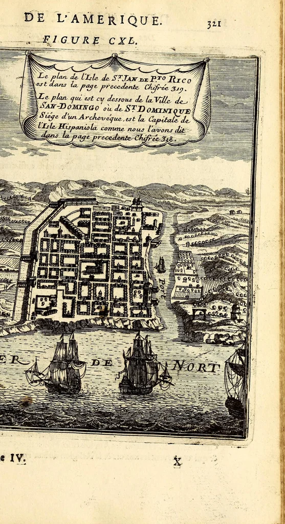 An illustration from Description de l'univers, : contenant les differents systêmes du monde, les cartes generales & particulieres de la geographie ancienne & moderne : les plans & les profils des principales villes & des autres lieux plus considerables de la terre ; avec les portraits des souverains qui y commandent, leurs blasons, titres & livrées : et les mœurs, religions, gouvernemens & divers habillemens de chaque nation. Dediee au roy., 1683, leaf 355