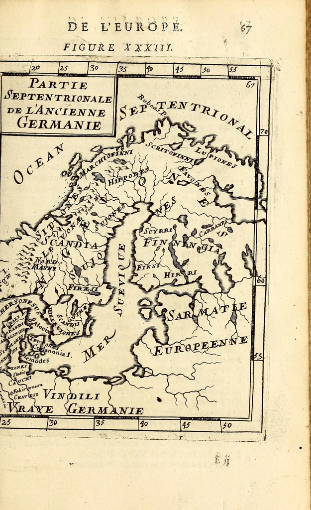 An illustration from Description de l'univers, : contenant les differents systêmes du monde, les cartes generales & particulieres de la geographie ancienne & moderne : les plans & les profils des principales villes & des autres lieux plus considerables de la terre ; avec les portraits des souverains qui y commandent, leurs blasons, titres & livrées : et les mœurs, religions, gouvernemens & divers habillemens de chaque nation. Dediee au roy., 1683, leaf 87