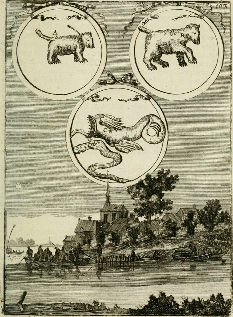 An illustration from Description de l'univers, 1683, leaf 130