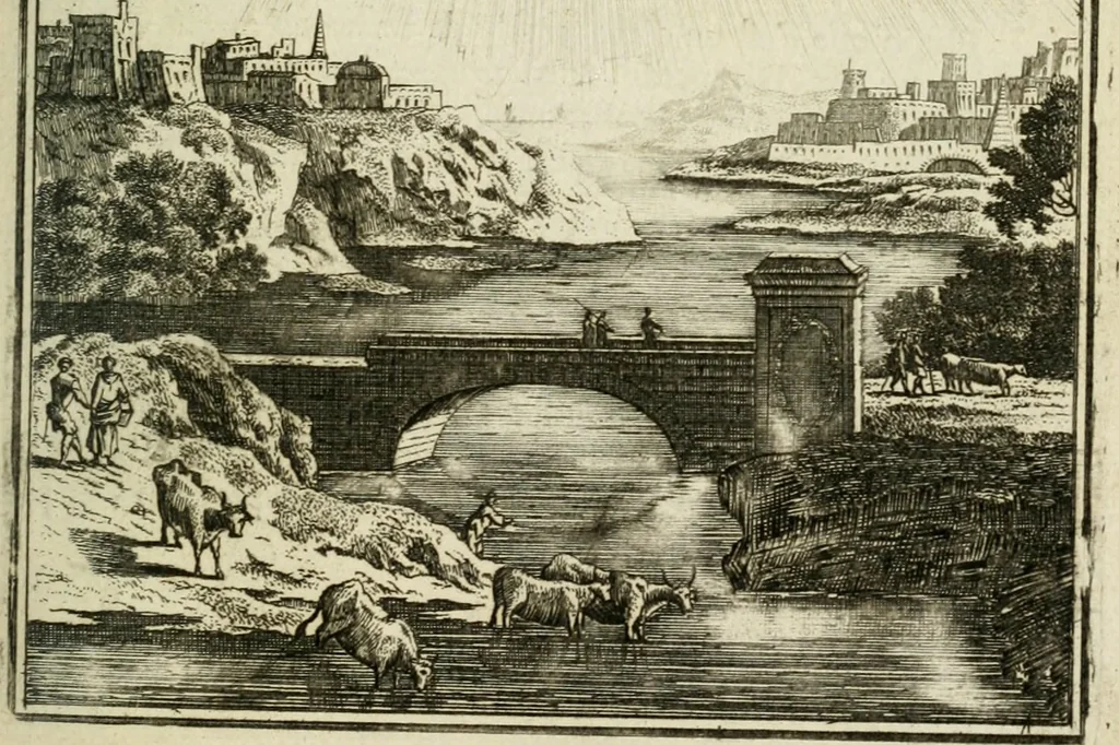 An illustration from Description de l'univers, 1683, leaf 158