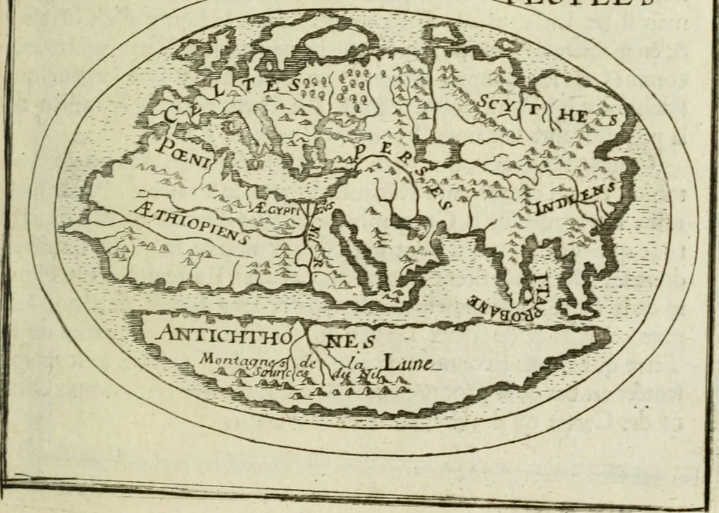 An illustration from Description de l'univers, 1683, leaf 216