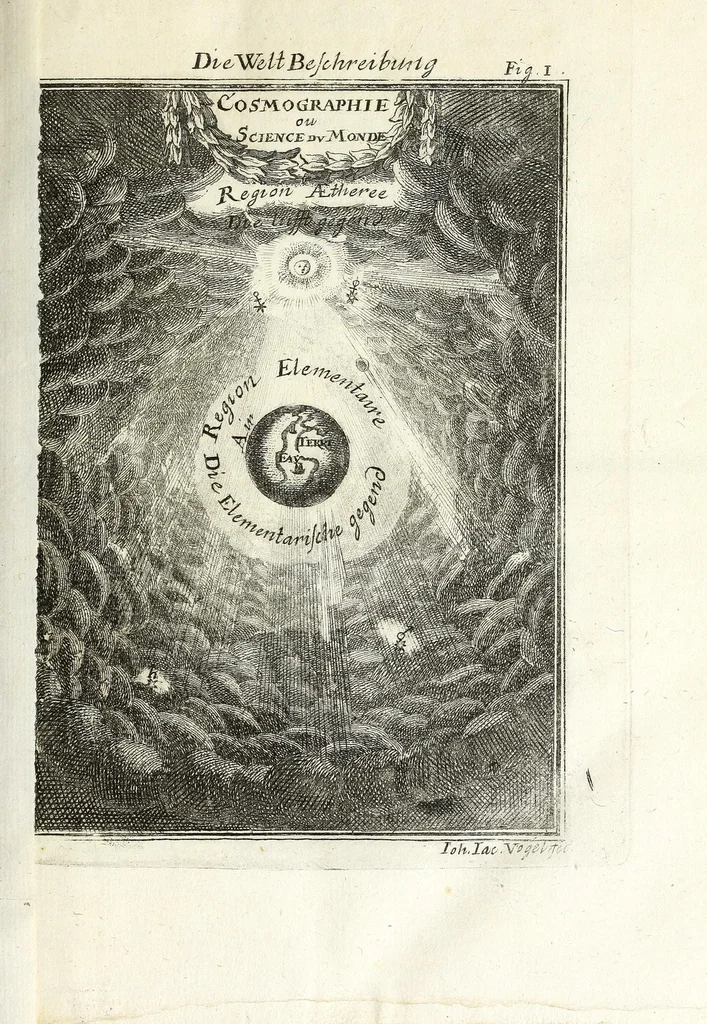 An illustration from Description de l'univers : contenant les differents systemes du monde, les cartes generales & particulieres de la geographie ancienne & moderne, les plans & les profils des principales villes & des autres lieux plus considerables de la Terre : avec les portraits des souverains qui y commandent, leurs blasons, titres & livrées : et les moeurs, religions, gouvernemens & divers habillemens de chaque nation, 1685, leaf 31
