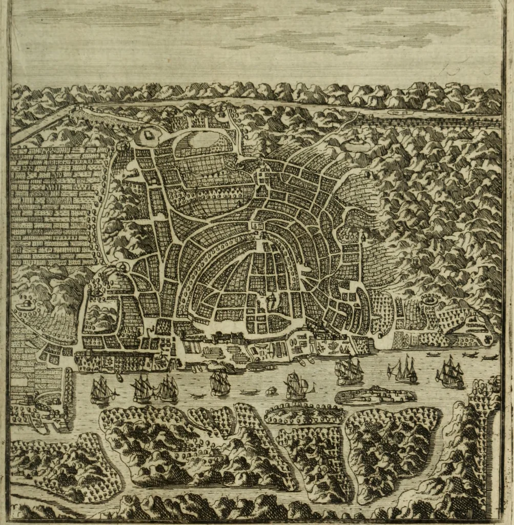 An illustration from Description de l'univers, 1683, leaf 128