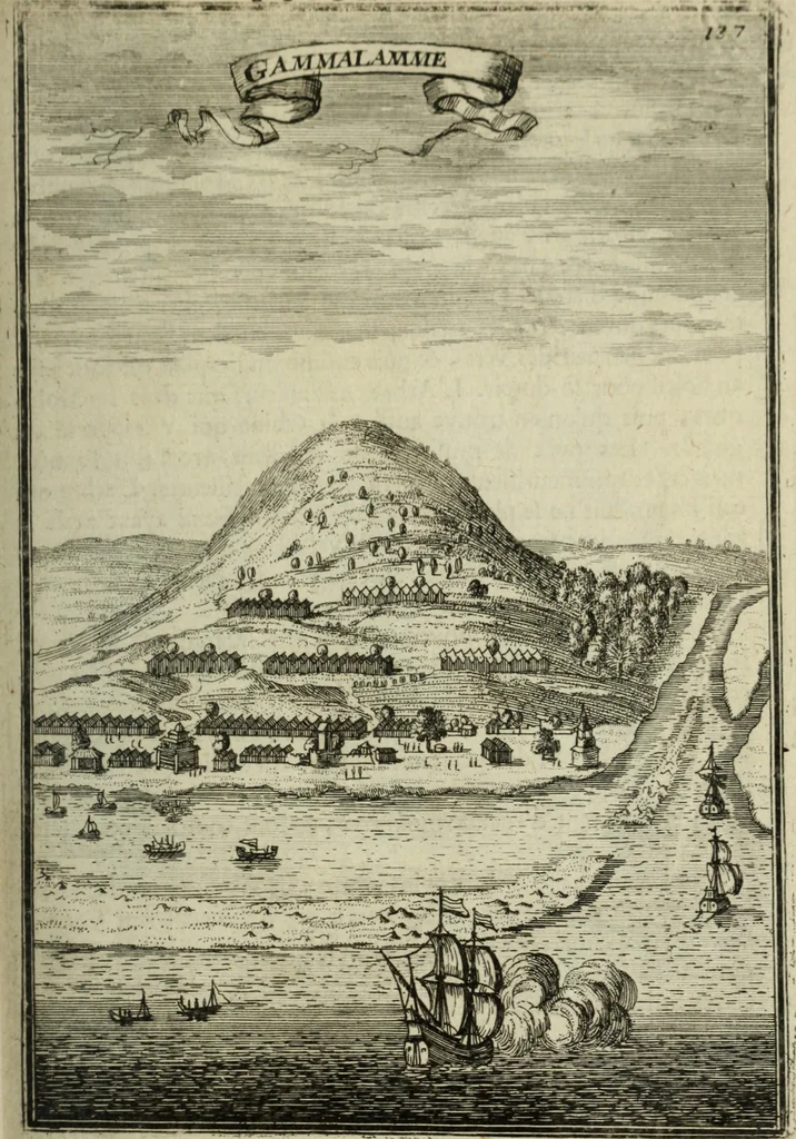 An illustration from Description de l'univers, 1683, leaf 156