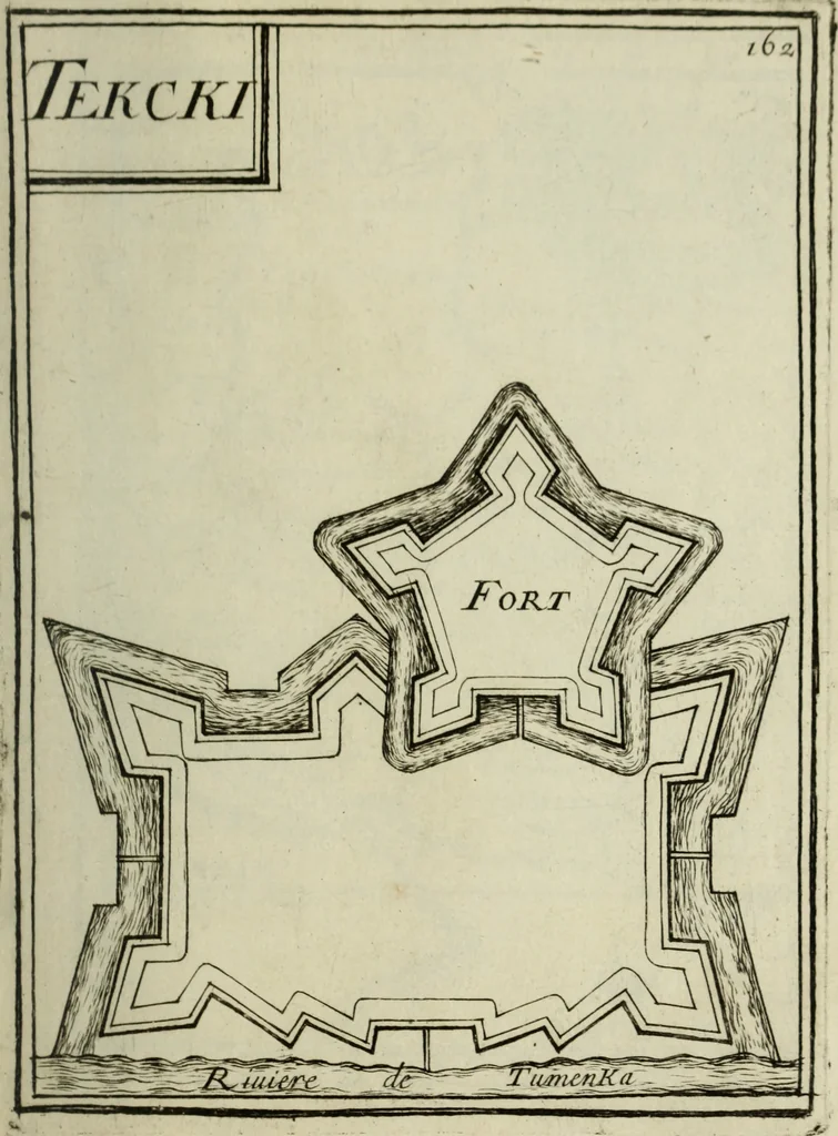 An illustration from Description de l'univers, 1683, leaf 182
