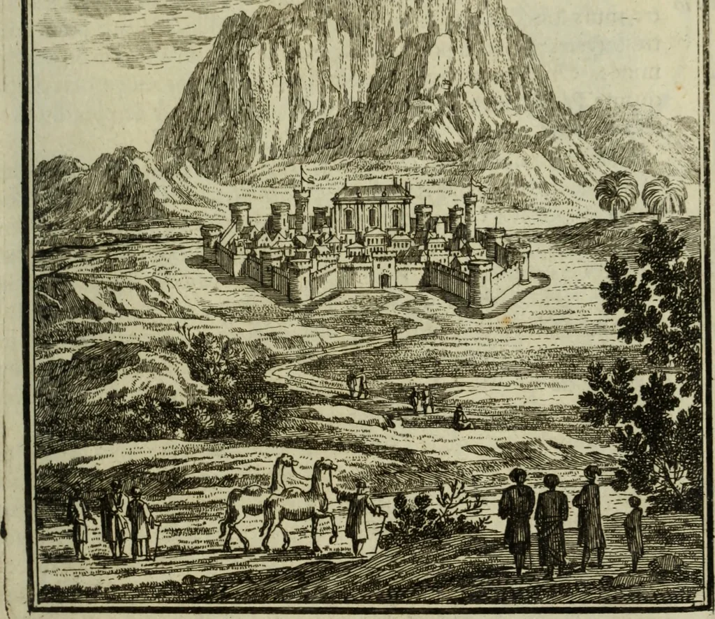 An illustration from Description de l'univers, 1683, leaf 238