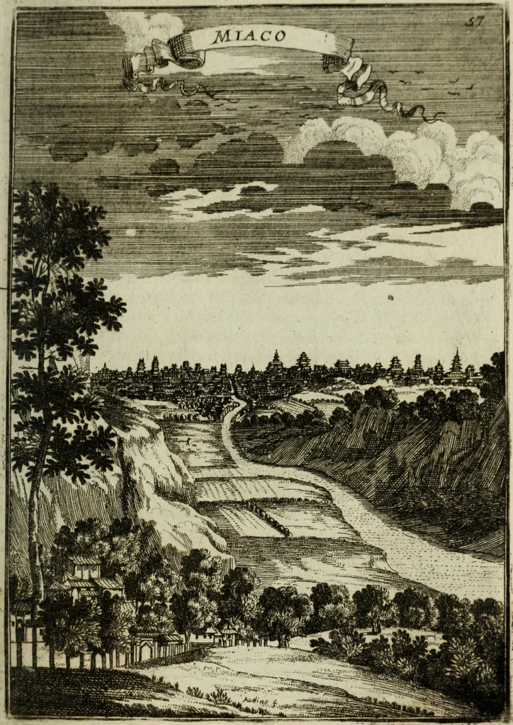 An illustration from Description de l'univers, 1683, leaf 72