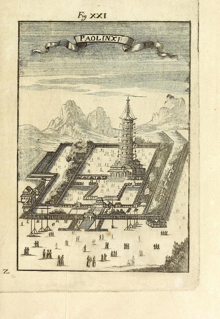 An illustration from Description de l'univers : contenant les differents systemes du monde, les cartes generales & particulieres de la geographie ancienne & moderne, les plans & les profils des principales villes & des autres lieux plus considerables de la Terre : avec les portraits des souverains qui y commandent, leurs blasons, titres & livrées : et les moeurs, religions, gouvernemens & divers habillemens de chaque nation, 1685, leaf 73