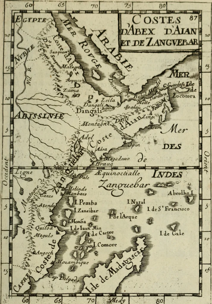 An illustration from Description de l'univers, 1683, leaf 110