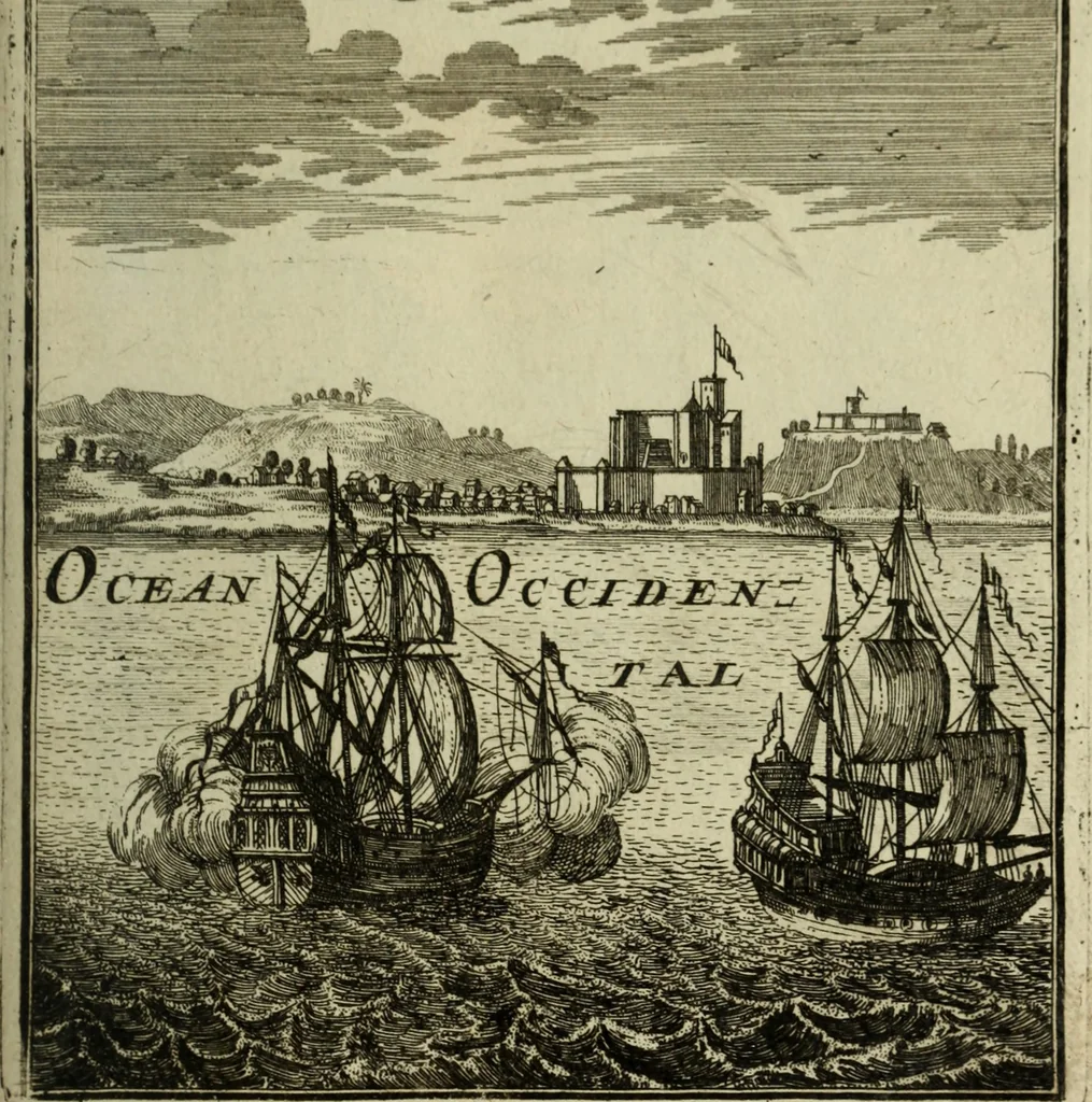An illustration from Description de l'univers, 1683, leaf 180