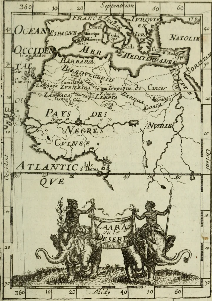 An illustration from Description de l'univers, 1683, leaf 208