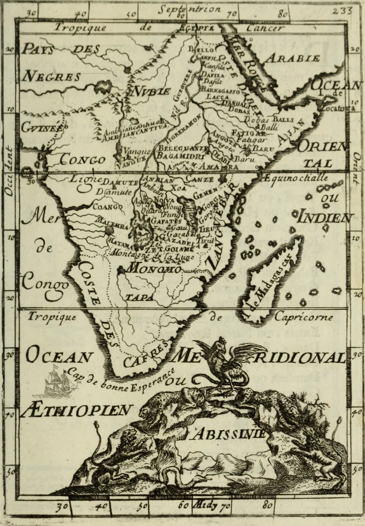 An illustration from Description de l'univers, 1683, leaf 264