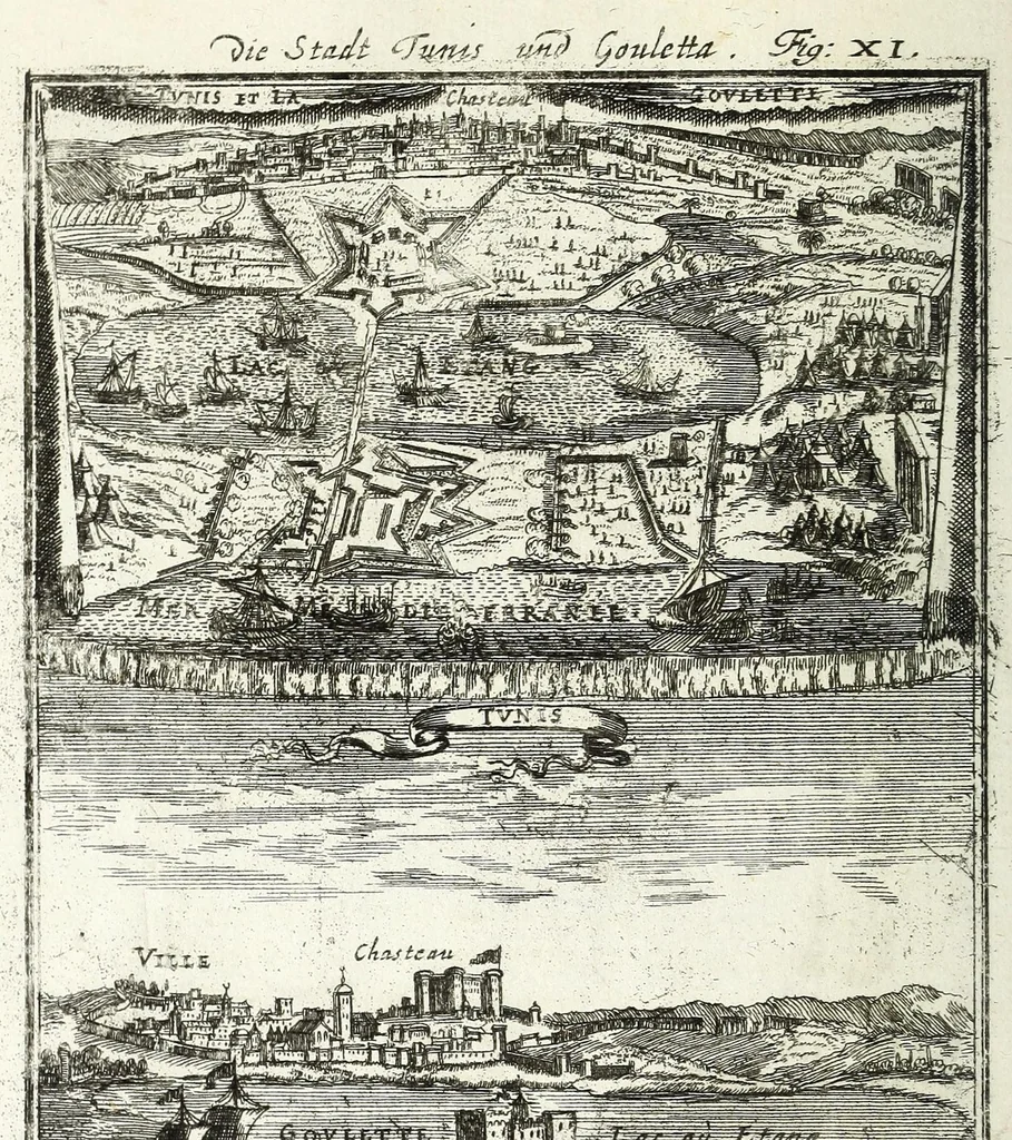 An illustration from Description de l'univers : contenant les differents systemes du monde, les cartes generales & particulieres de la geographie ancienne & moderne, les plans & les profils des principales villes & des autres lieux plus considerables de la Terre : avec les portraits des souverains qui y commandent, leurs blasons, titres & livrées : et les moeurs, religions, gouvernemens & divers habillemens de chaque nation, 1685, leaf 50