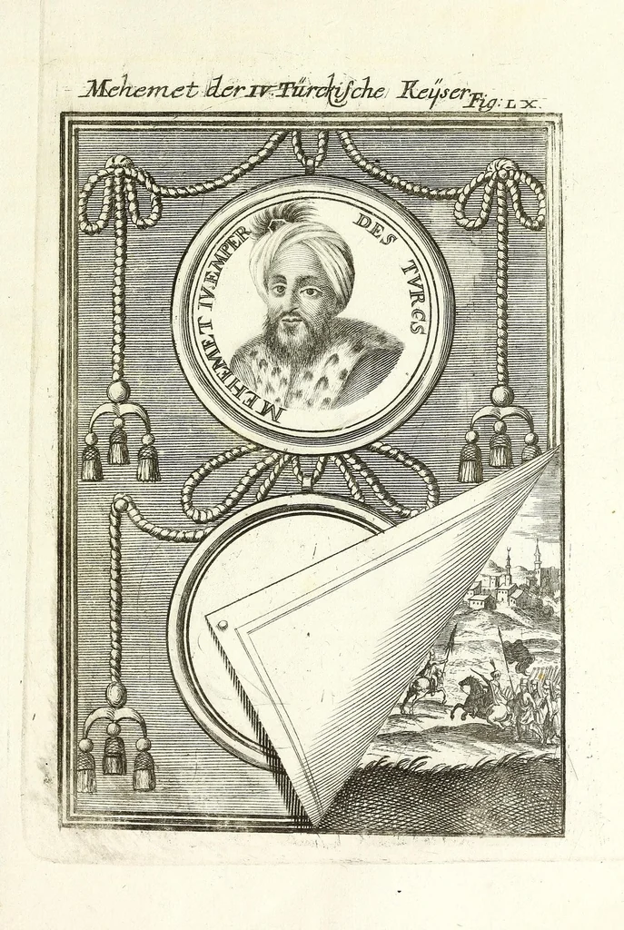 An illustration from Description de l'univers : contenant les differents systemes du monde, les cartes generales & particulieres de la geographie ancienne & moderne, les plans & les profils des principales villes & des autres lieux plus considerables de la Terre : avec les portraits des souverains qui y commandent, leurs blasons, titres & livrées : et les moeurs, religions, gouvernemens & divers habillemens de chaque nation, 1685, leaf 217