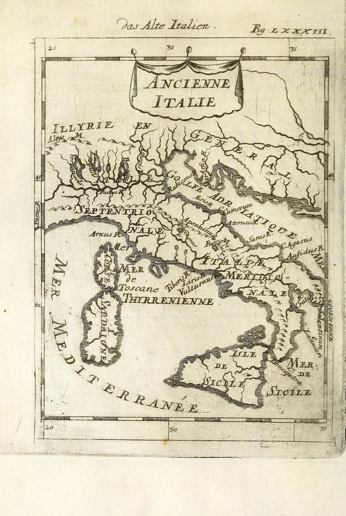 An illustration from Description de l'univers : contenant les differents systemes du monde, les cartes generales & particulieres de la geographie ancienne & moderne, les plans & les profils des principales villes & des autres lieux plus considerables de la Terre : avec les portraits des souverains qui y commandent, leurs blasons, titres & livrées : et les moeurs, religions, gouvernemens & divers habillemens de chaque nation, 1685, leaf 290